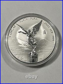 2022 5 Oz Mexico Silver Libertad Reverse Proof