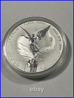 2022 5 Oz Mexico Silver Libertad Reverse Proof