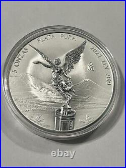 2022 5 Oz Mexico Silver Libertad Reverse Proof