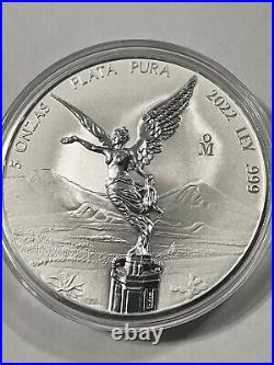 2022 5 Oz Mexico Silver Libertad Reverse Proof