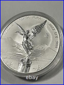 2022 5 Oz Mexico Silver Libertad Reverse Proof