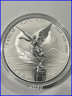 2022 5 Oz Mexico Silver Libertad Reverse Proof