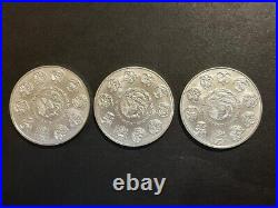 2022 BU Mexican Libertad 1 Oz. 999 Silver lot of 3