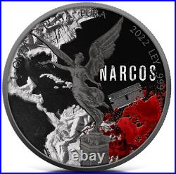 2022 Libertad Narcos Blood & Cocaine 1 oz. 999 silver Edition #1