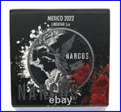 2022 Libertad Narcos Blood & Cocaine 1 oz. 999 silver Edition #1