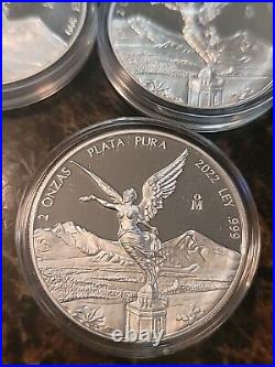 2022 Mexican Libertad 2oz Silver Proof Coin. 999 Fine Silver
