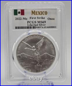 2022 Mexico 1 oz Silver Libertad First Strike PCGS MS69 2022 Mexico 1 oz Silver Libertad First Strike PCGS MS69