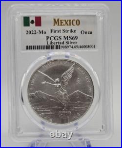 2022 Mexico 1 oz Silver Libertad First Strike PCGS MS69 2022 Mexico 1 oz Silver Libertad First Strike PCGS MS69
