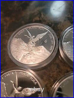 2022 Mexico 1 oz Silver Libertad Proof (In Capsule). 999 Fine Silver Onza Plata