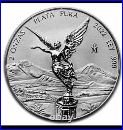 2022 Mexico 2 oz Silver Libertad Reverse Proof PR-70 PCGS Beautiful Coin