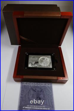 2022 Mexico 3 oz Silver 40th Anniversary of the Libertad Onza Coin Bar #54579G