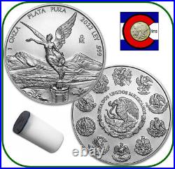 2022 Mexico BU Silver 1 oz Libertad Mexican Coin - roll/tube of 25 coins