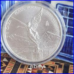 2022 Mexico Libertad 1 Onza Plata Pura. 999 Fine Silver Coin