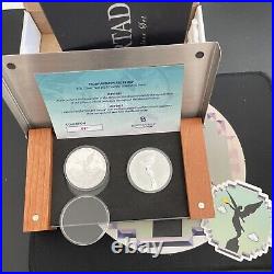 2022 Mexico Libertad 1 Oz Silver Proof & Reverse Proof 2 Coin Set
