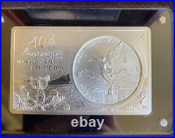 2022 Mexico Libertad 40th Anniversary 3 oz. 999 Silver Coin Bar
