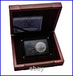 2022 Mexico Libertad 40th Anniversary 3 oz. 999 Silver Coin Bar BLACK Version