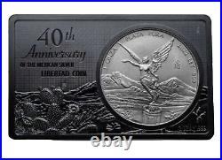 2022 Mexico Libertad 40th Anniversary 3 oz. 999 Silver Coin Bar BLACK Version