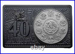 2022 Mexico Libertad 40th Anniversary 3 oz. 999 Silver Coin Bar BLACK Version