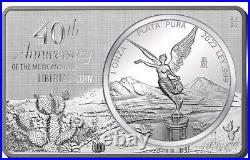 2022 Mexico Libertad 40th Anniversary 3 oz. 999 Silver Coin Bar BU Version