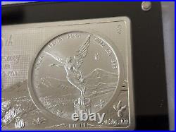 2022 Mexico Libertad 40th Anniversary 3 oz. 999 Silver Coin Bar No. 0225/2022