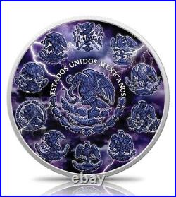 2022 Mexico Libertad Colorized Storm Edition 1 oz Silver Coin -400 Mintage