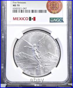 2022 Mexico Silver Libertad 1 Onza Ngc Ms 70 First Releases Rare Gem 1 Oz