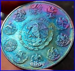 2022 Onza Monster rainbow Toned Mexico Libertad 1oz silver GEM RARE 2022 Onza Monster rainbow Toned Mexico Libertad 1oz silver GEM RARE