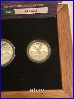 2022 Proof Mexican Libertad 5 Coin Set w Box & Coa Rare Banco De Mexico Silver