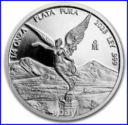 2023 1.9 Oz Silver MEXICAN LIBERTAD 5-Coin Proof Set (Wooden Box)