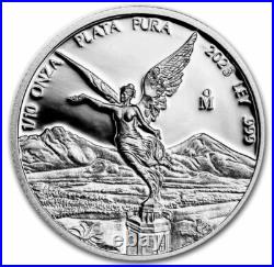 2023 1.9 Oz Silver MEXICAN LIBERTAD 5-Coin Proof Set (Wooden Box)