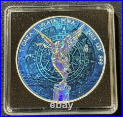 2023 1 Oz. 999 Silver Mexico Libertad Aztec Magic Calendar Blue Colored Coin