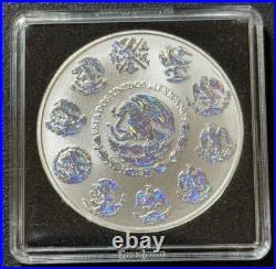 2023 1 Oz. 999 Silver Mexico Libertad Aztec Magic Calendar Blue Colored Coin
