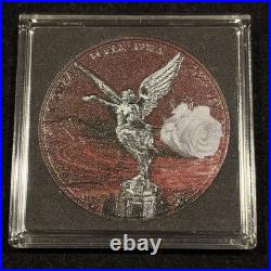 2023 1 Oz Mexico Libertad Rose Edition Silver Color Coin ONLY 250 Minted