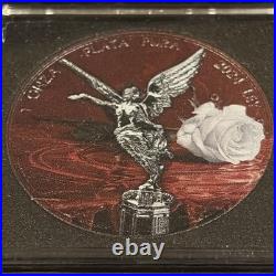 2023 1 Oz Mexico Libertad Rose Edition Silver Color Coin ONLY 250 Minted