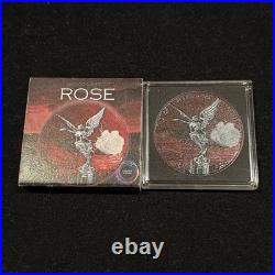 2023 1 Oz Mexico Libertad Rose Edition Silver Color Coin ONLY 250 Minted