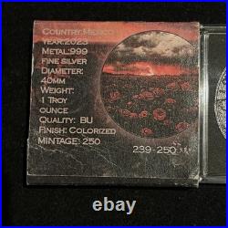 2023 1 Oz Mexico Libertad Rose Edition Silver Color Coin ONLY 250 Minted