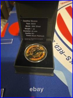 2023 1 Oz Silver Libertad Black Platinum Finish 12 of 100 Made Worldwide