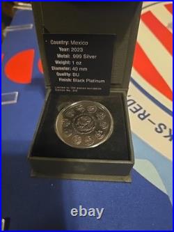 2023 1 Oz Silver Libertad Black Platinum Finish 12 of 100 Made Worldwide