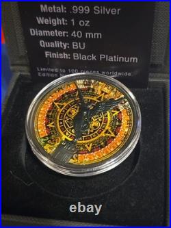 2023 1 Oz Silver Libertad Black Platinum Finish 12 of 100 Made Worldwide