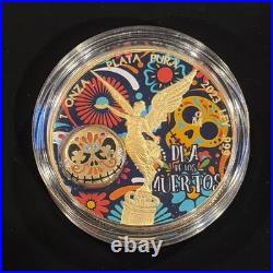2023 1 Oz Silver Libertad DIA DE LOS MUERTOS 100 Minted Worldwide JVP Coins