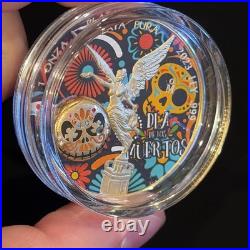 2023 1 Oz Silver Libertad DIA DE LOS MUERTOS 100 Minted Worldwide JVP Coins