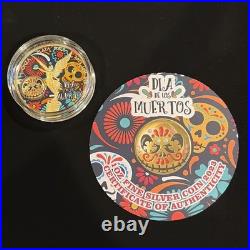 2023 1 Oz Silver Libertad DIA DE LOS MUERTOS 100 Minted Worldwide JVP Coins