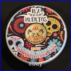 2023 1 Oz Silver Libertad DIA DE LOS MUERTOS 100 Minted Worldwide JVP Coins
