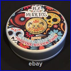 2023 1 Oz Silver Libertad DIA DE LOS MUERTOS 100 Minted Worldwide JVP Coins