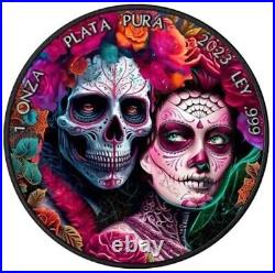 2023 1 Oz Silver Libertad Mexican DIA DE LOS MUERTOS V LIBERTAD Ruthenium Coin