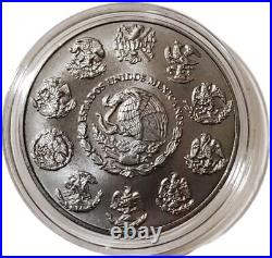 2023 1 Oz Silver MEXICAN LOVE KILLS LIBERTAD Ruthenium Colored Coin