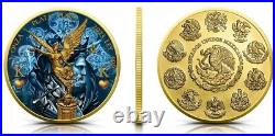 2023 1 Oz Silver MEXICAN THE KING LIBERTAD Gilded Colored Coin