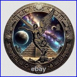 2023 1 Oz Silver Mexican Libertad Mayan Night Skies Ruthenium Colored Coin