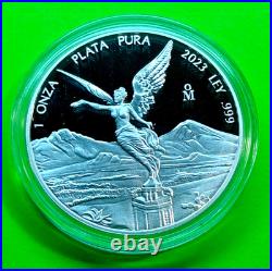 2023 1 oz Mexico Silver Libertad Proof Coin in Capsule Limited Mintage Mexico