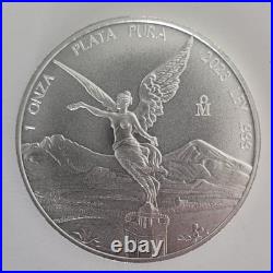 2023 1 oz Silver Mexican Libertad Coins. One tube of 25.999 Fine Silver BU